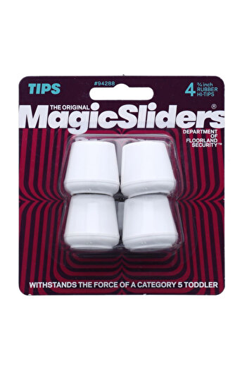 Magic Sliders 4-Piece Self Adhesive Round Rubber Leg Tips 3/4 Inch