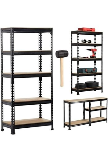 Generic 5 Tier Garage Shelving Heavy Duty Garage Shelves Adjustable Metal Shelving Unit Utility Rack