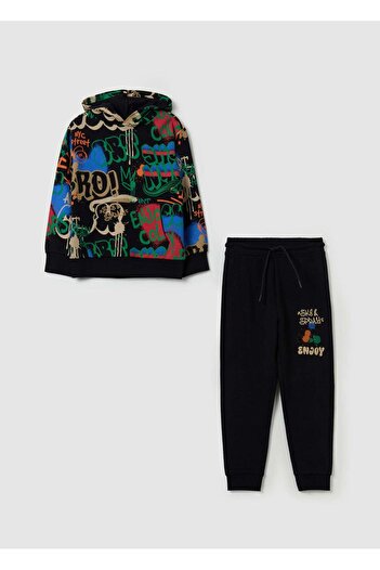 Ovs Fleece Jogging Set With Print