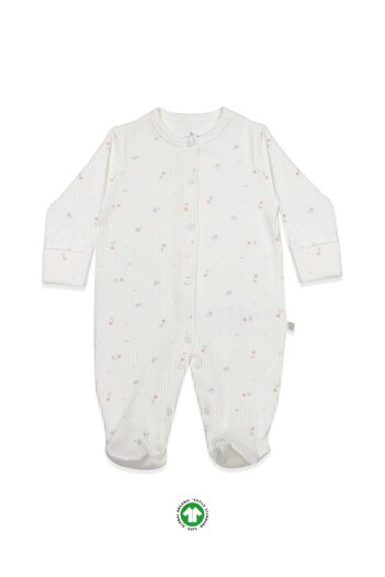 My Reality Fashion Nessiworld Bistyle Bloom White Jumpsuit 15113 Ecru Dusty Rose