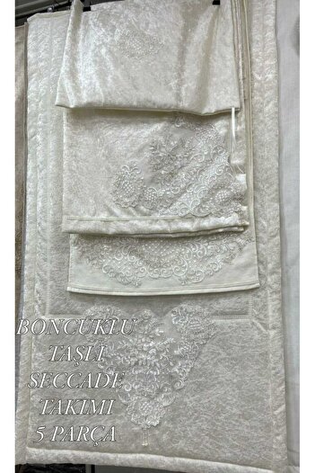 HMZ Textile Clothes Box Velvet Stone 5 Piece Prayer Rug Set
