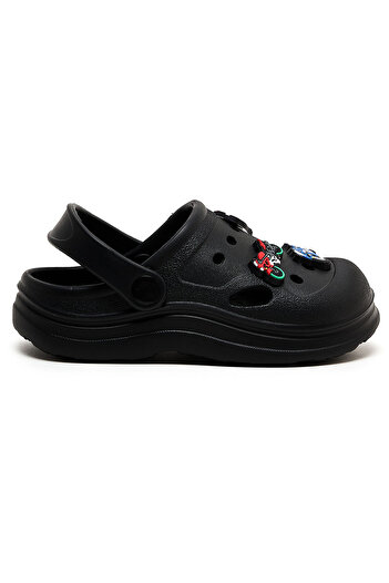 R&B Black KIDS BOYS CLOGS 26-31