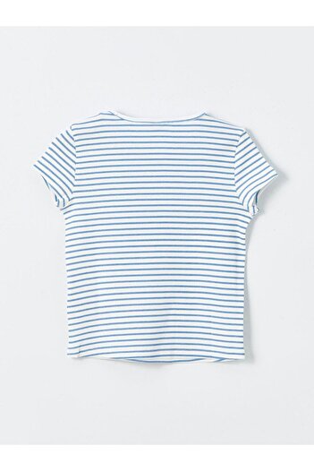 LC Waikiki Tricou cu mânecă scurtă cu dungi pentru fetiță (S4)