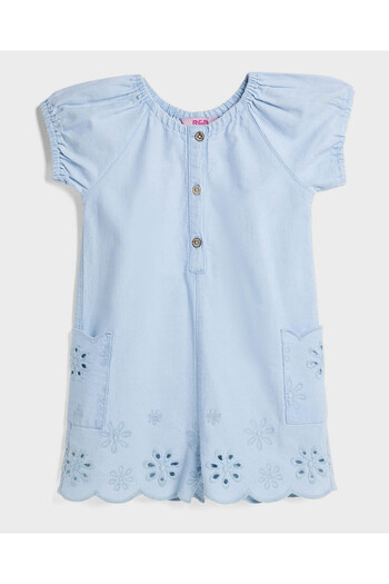 R&B Light Blue DENIM DUNGAREES 6-24M