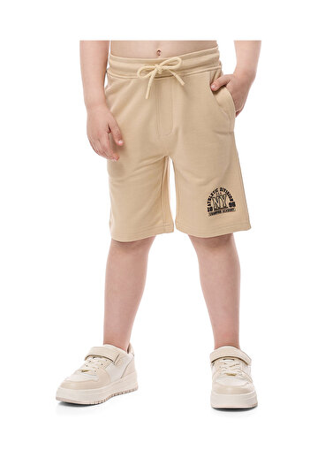 R&B Beige BOYS KNIT SHORTS 2-8Y