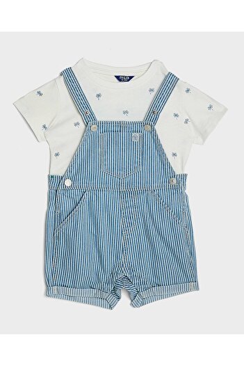 R&B Ivory BOYS DUNGAREES 6-24M