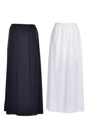 MissPul Women's under Skirt Lining 2-Pack - White and Black