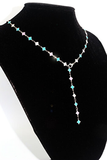 MOSSMOUR Zircon Stone Y Model Necklace – 2025 New Season Trend Accessory