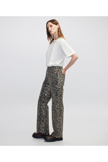 İpekyol Leopar desen non denim pantolon