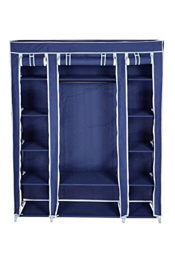rexa Safari Portable Closet With 2 Sections Navy