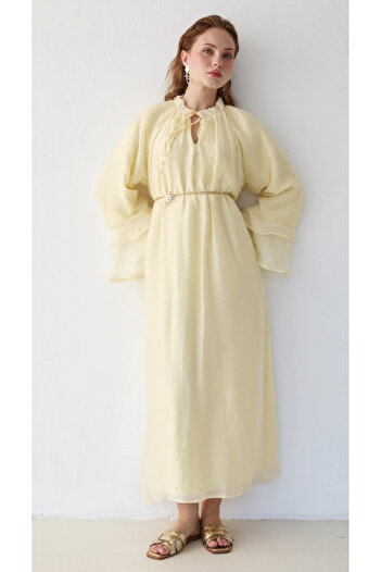 nizzell New Season Tulle Chain ​​Belt Detailed Dress