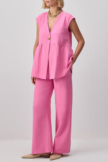 Touché Privé Linen Textured Vest Trousers Set