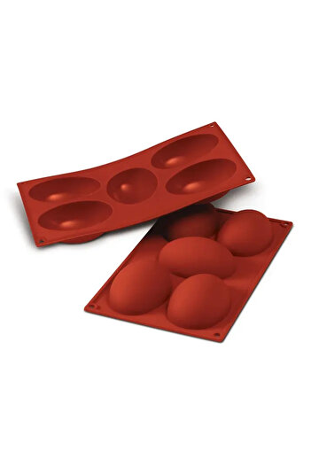 silikomart Silicone mold for single-portion OU model, SF041, 102x73x36mm, 5 cavities, 130 ml