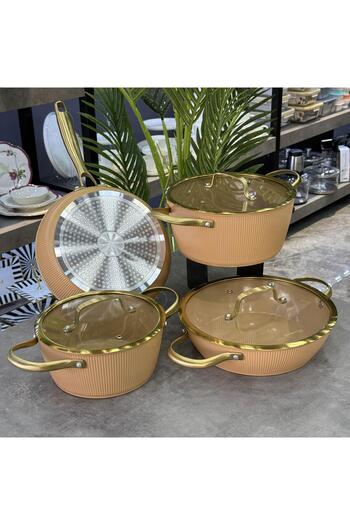 ACAR Ultimate Pro 7 Piece Cookware Set Cream