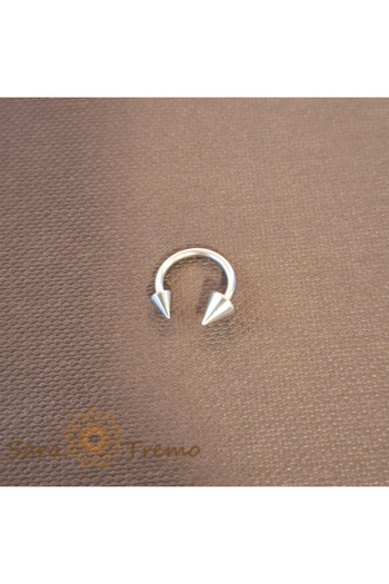 saratremo Piercing Horseshoe with Asymmetric Design Made of Titanium