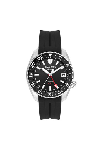 Quantum Qmg1105.351 Men's Watch – Automatic Gmt, 20 Atm, Sapphire Glass, Black Sporty Design