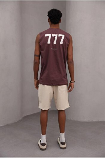 The Champ Clothing Relaxed Fit Offline Culture Sleeveless 100% Cotton T-Shirt Men's Burgundy