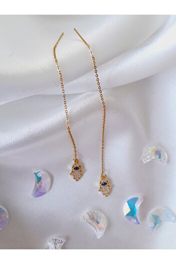 Minnoş Dükkan Fatmaana Hand Chain Earrings