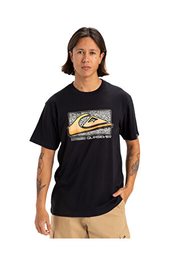 Quiksilver Standard Fit T-Shirt Soft Textured Colorful Round Neck T-Shirt