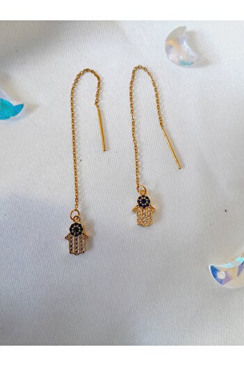 Minnoş Dükkan Fatmaana Hand Chain Earrings