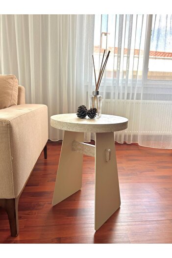 desping WİNG, MODERN YAN SEHPA MANTAR SEHPA BOHEM DEMONTE SEHPA ÇAP 42 CM YÜKSEKLİK 51 CM