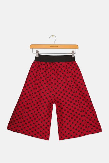 Overkids Kids Girl Star Print Bermuda Shorts, Red