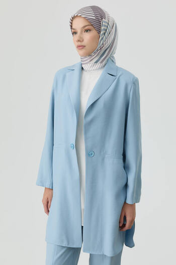 Tuğba Süs Düğmeli Blazer Ceket - Aqua