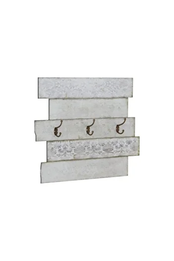 luna home Sibiu Emma hanger made of pastel gray MDF with a vintage look 66x55 cm