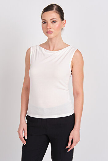 ONLY Women's Onlfree Sleeveless Crew Neck T-Shirt 15351020 Ecru