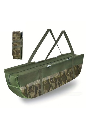 AVYRA Green Camouflage Carp Weighing and Transport Bag, Durable Reinforced Sling Material