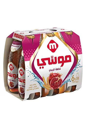 Moussy Pomegranate Flavour Malt Beverage, 330ml × 6