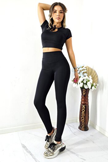 FashionForYou OISO High Waist Tights, Black, M