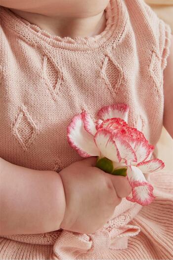Uludağ Triko Pink Baby Girl Organic Cotton Jumpsuit