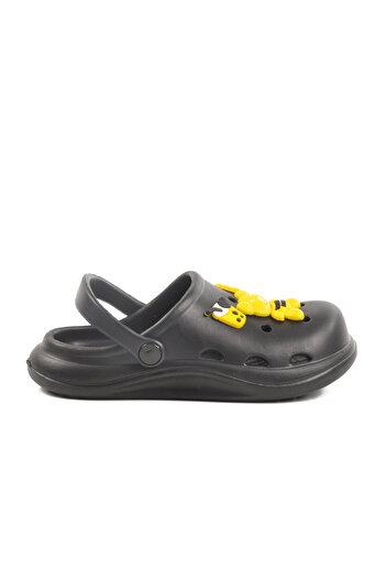 Aspor Black Girl's Sabo Slippers