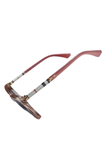 Globalport Retail Ochelari de soare dama, polarizati, Cat Eye, Cadru plastic roz transparent, lentile violet