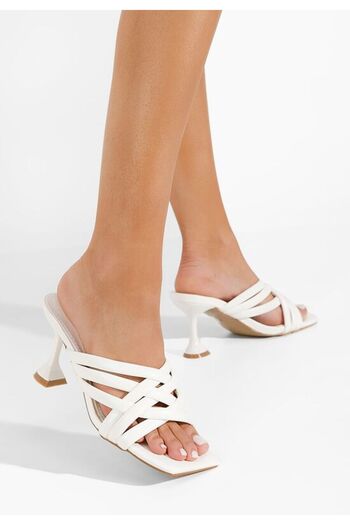 B T Shoes Papuci dama eleganti Fusina albi