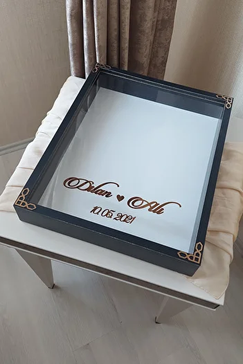Verda Çerçeve 40X50 cm Rose Memory Frame! Deep Frame Without Leds! Rose Memory Frame - for Bridal Bouquets