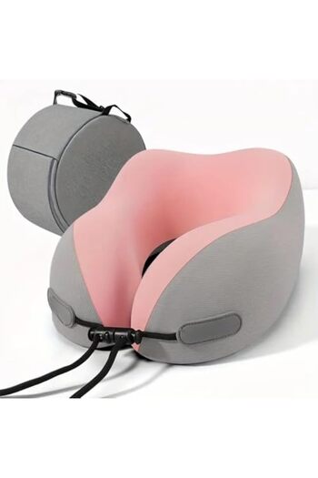 Generic Memory Foam Travel Neck Pillow, U-Shaped, Ergonomic Head Support, Anti-Tilt Design, Portable for Air