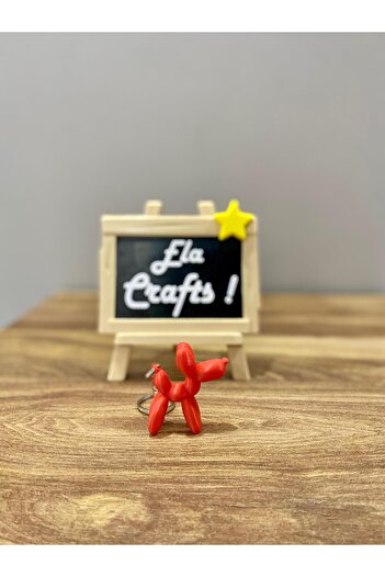 Ela Crafts 3D Balloon Dog Keychain |   Cute & Colorful Handmade Design Keychain