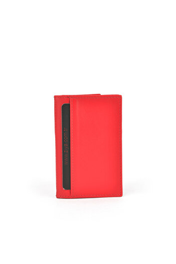 Ziya , Unisex Genuine Leather Card Holder 1539852Z03 Red