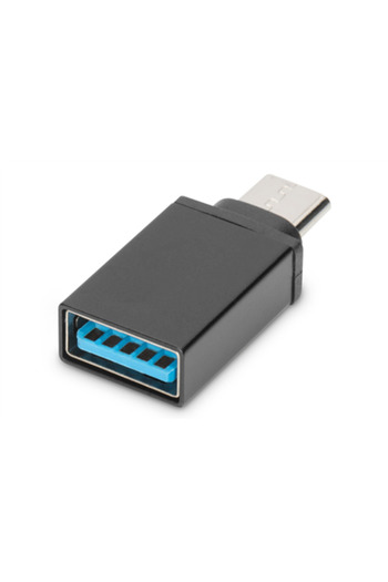 Digitus Mascul | USB-C cu 24 de pini | Mamă | USB Tip-A cu 9 pini | Negru