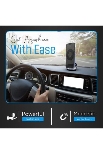 Denx Magnetic Car Phone Mount, 360° Adjustable Dashboard & Windshield Holder, Strong Zinc Alloy Suction