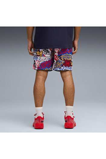Puma Hooperhotline Aop 7 Men's Red Basketball Shorts