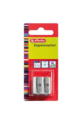 Herlitz Material Metal, Double Sharpener, One Piece/Blister Pack,