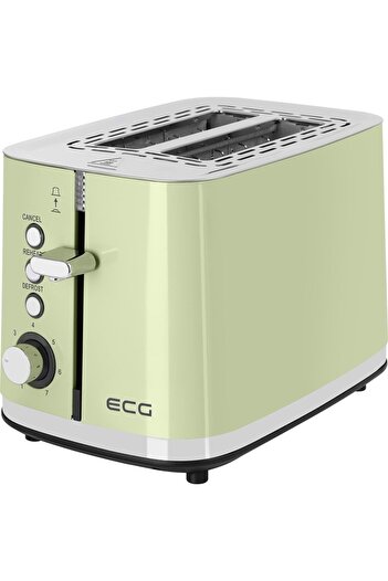 ECG ST 2766 Vintage Olive Toaster, 925 W, 2 slices, 7 browning levels, olive green