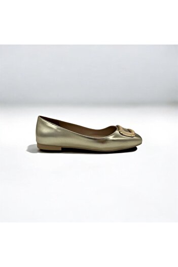 Rexba Women's Ballet Gold Buckle Stylish Office Home Business Daily Ballet