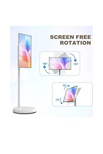 Generic Tac Tac - 21.5-inch Android Smart Touchscreen Portable Monitor with Built-in Stand, 64GB, 4GB RAM