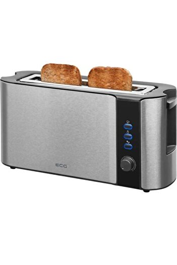 ECG Toaster ST 10630 stainless steel, 1000 W, 2 slices, 6 browning levels