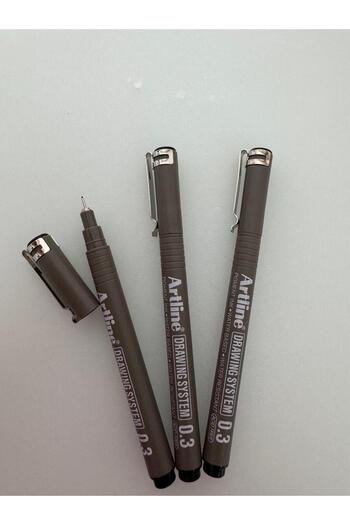 artline Drawing Pen 0,3 mm Black (3 Pcs)