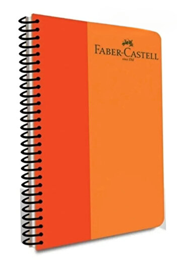 Faber Castell A4 60 Sheets Unlined Spiral Bicolor Plastic Cover Ring Binder Notebook